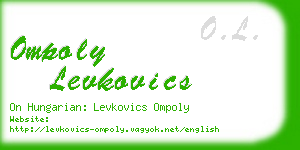 ompoly levkovics business card